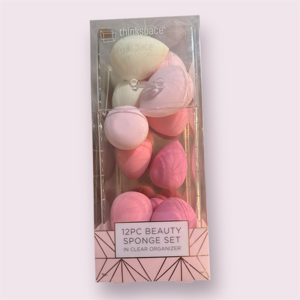 12PC Beauty Sponge Set - Pink and White